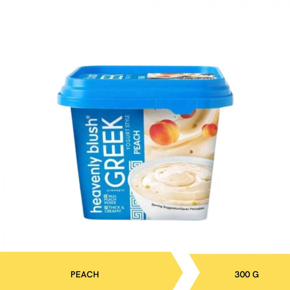 HEAVENLY BL GREEK YOGURT PEACH CUP 300G X 12