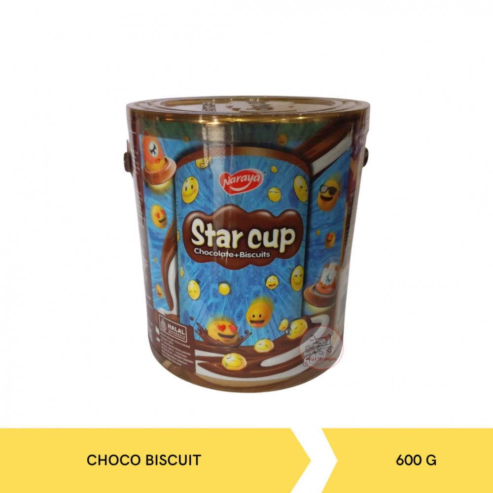 NARAYA STARCUP CHOCO BISC JAR 600GX12