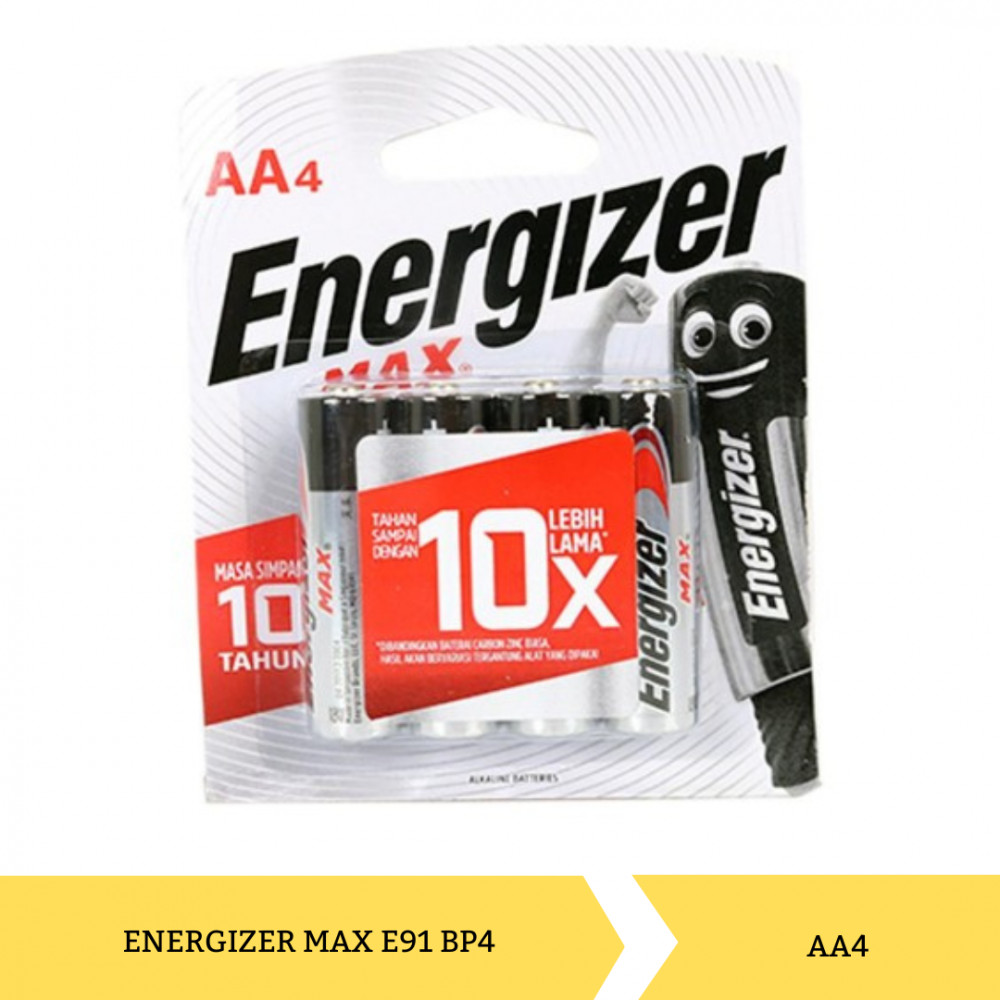 ENERGIZER BATTERY E91 BP4 AA