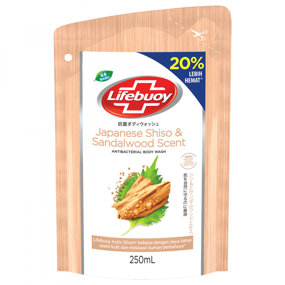 LIFEBUOY BW SHISO&amp; SANDALWOOD POUCH 250ML