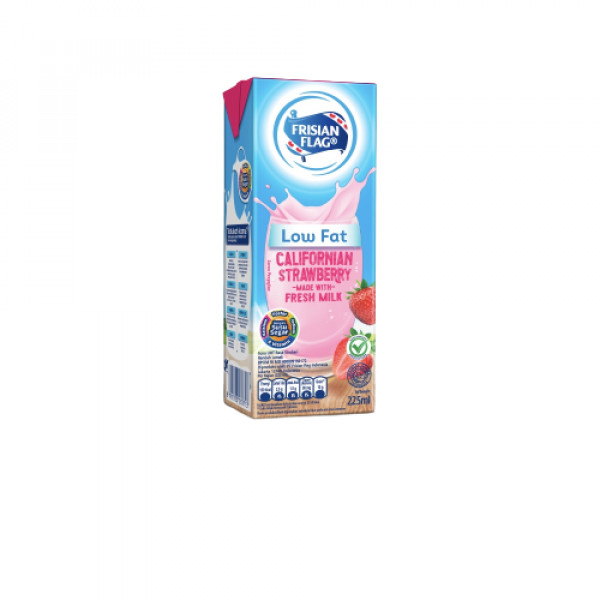 FRISIAN FLAG UHT MILK LOW FAT CAL STRAW 225ML X 36