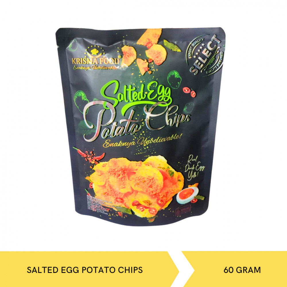 KRISMA FOOD SALTED EGG POTATO CHIPS 60G X 24