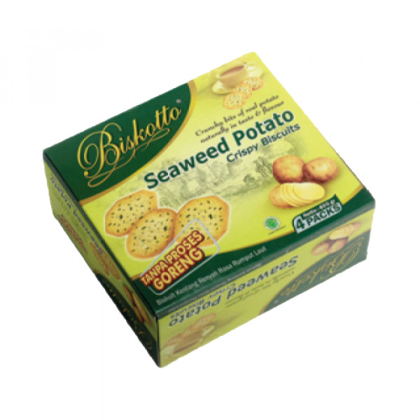 BISKOTTO BISCUITS SEAWEED POTATO 360G X 12